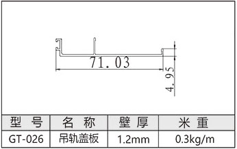 吊轨盖板